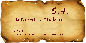 Stefanovits Aldán névjegykártya